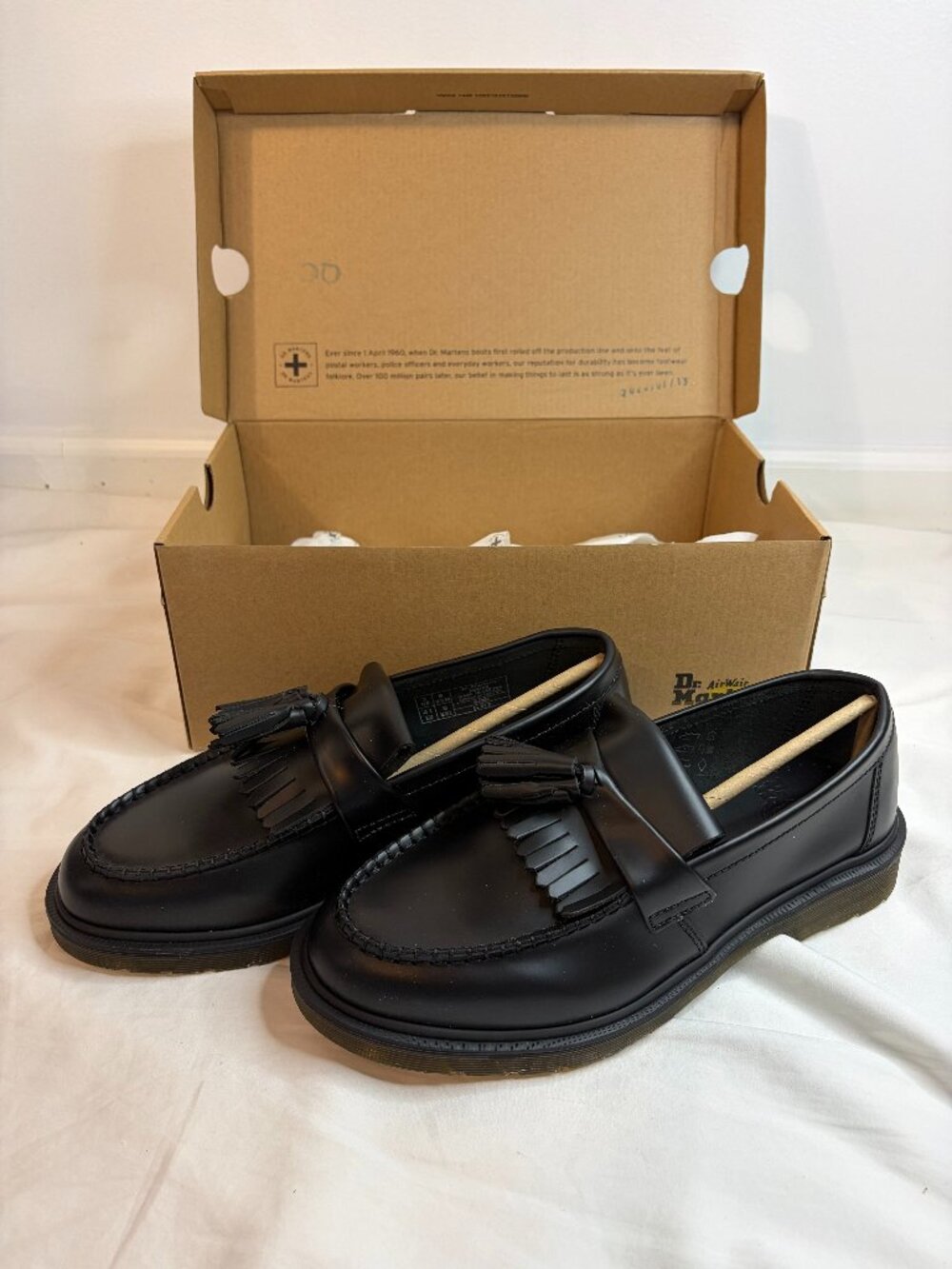 Dr. Martens Adrian Black Polish Smooth Loafers